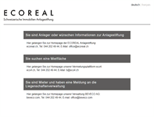 Tablet Screenshot of ecoreal.ch